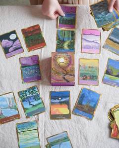 Custom Holographic Laser-Finish Oracle <strong>Deck</strong> with Silver Holo Edge Printing Paper Material for Parties &amp; Gifts - Product Image 4