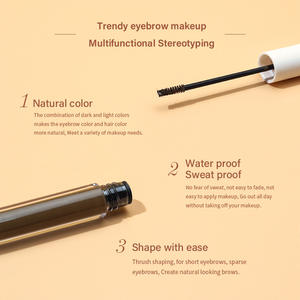 Bouteille à bouchon blanc, gel pour <span class=keywords><strong>sourcils</strong></span> de couleur personnalisée, marque privée, <span class=keywords><strong>teinture</strong></span> pour <span class=keywords><strong>sourcils</strong></span>, crème teintée, pommade, mascara avec pinceau fin pour le maquillage des <span class=keywords><strong>sourcils</strong></span> - Product Image 2