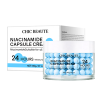 CHIC BEAUTE Crème en Capsules de Peptides à l'Acide Hyaluronique : Hydratation Profonde, Éclaircissement du Teint, Amélioration de la Peau Rugueuse et Apaisement Cutané