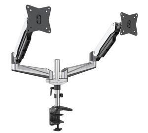 <span class=keywords><strong>Supporto</strong></span> da Scrivania per Doppio Monitor con Attacco a V, Braccio in Alluminio Completamente Articolato per Schermi LCD fino a 32 Pollici, Disponibile - Product Image 2