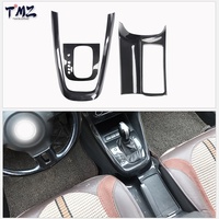 Kit de décoration de cadre de levier de vitesses style fibre de carbone GTI/AT, accessoires intérieurs complets pour Volkswagen Golf Mk6 2010-2012 LHD