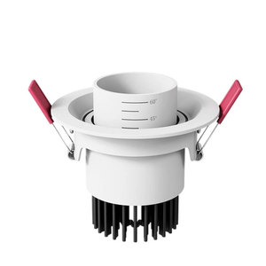 ไฟดาวน์ไลท์ LED แบบฝังเพดาน ปรับมุมลำแสงได้ 60 องศา COB ไฟสปอตไลท์หรี่แสงได้ แสงสามสี - Product Image 1