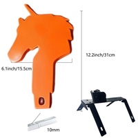 Système de tir à la cible pour animaux (chevaux) à réinitialisation automatique pour l'extérieur, avec plumes en plastique et arc composé pour le tir