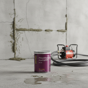 Colle polyuréthane hydrophobe écologique durable W-210 approuvée CE pour étanchéité, garantie 5 ans, réparation des fissures de sous-sol - Product Image 1