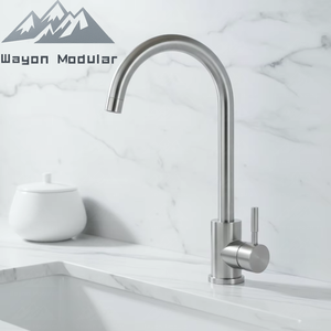 Robinet <span class=keywords><strong>de</strong></span> <span class=keywords><strong>cuisine</strong></span> Wayon en acier inoxydable <span class=keywords><strong>de</strong></span> qualité supérieure, levier unique, bec haut, design moderne pour villa et hôtel - Product Image 1