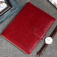 Carnet A5 personnalisé avec logo imprimé, couverture rigide en cuir PU, agenda de réunion de bureau, classeur à anneaux, journal avec porte-stylo, planificateur d'affaires