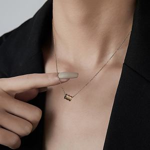 Collar con Colgante de Cintura para Mujer Xiao Man, Simple y Versátil, Chapado en Oro de 18K, Cadena de Acero Inoxidable, Joyería de Moda - Product Image 2