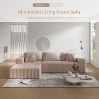 Modernes Modulares L-förmiges Kombinations-Kompressionssofa, Rahmenloses Memory-Schaum Wohnzimmermöbel Sofa