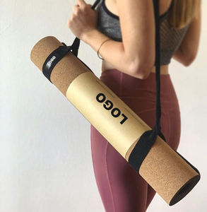 Juego de esteras de yoga con corcho de goma natural orgánica ecológica con impresión de logotipo personalizado Portugal - Product Image 2