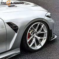 Emblema de Guardabarros Tim Car Tuning M3 M4 G80 G82 para BMW Serie 3 G20 G28 Lci 2020+, Emblema de Guardabarros M3 Negro y Logotipo de Carbono