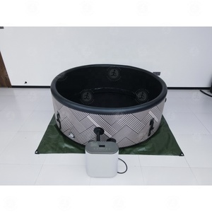 <span class=keywords><strong>Piscine</strong></span> de nage à contre-courant moderne pour 4 personnes, spa extérieur à économie d'énergie, bain à remous massant pour jardin domestique - Product Image 3