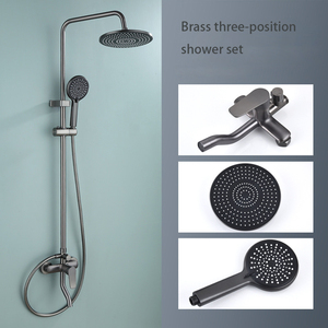 Top 1 <strong>Bath</strong> Rain <strong>Shower</strong> Faucet Brass Mixer <strong>Tap</strong> 3 Ways Bathroom Black Rainfall System <strong>Shower</strong> <strong>Head</strong> Set <strong>for</strong> Hotel Project Wholesale - Product Image 2