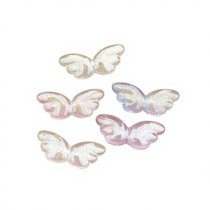 Ciondolo Luminoso a Forma di Ali d'Angelo <span class=keywords><strong>con</strong></span> Foro per Braccialetti da Ragazza, Creazione di Gioielli, Regalo, Ciondolo per Penna, Cordino per Telefono, Portachiavi - Product Image 1