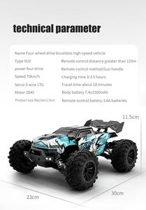16101PRO Metal Brushless RC 1:16 Schaal 70km/u Hoge Snelheid 2.4Ghz Expert 4WD Elektrische Off-road Monstertruck Klaar om te rijden - Product Image 6