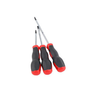 Juego de destornilladores de cabeza plana de acero al carbono con mango antideslizante, destornillador estándar para reparaciones domésticas - Product Image 1