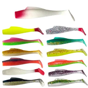  Afishlure iscas macias de pesca, peche 85mm 5g 6 pçs/saco, minhoca macia, iscas de pesca