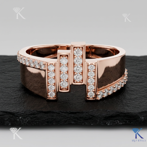 Anillo de Aniversario Clásico con Diamante Cultivado en Laboratorio, Oro Sólido, Diseño Vintage, Banda Pavé, Joyería Fina, Hecho a Medida para Mujer, Venta al Por Mayor - Product Image 6