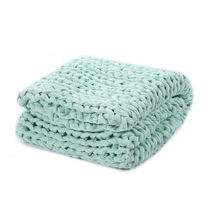 Ağırlıklı battaniye, yumuşak ve rahat, sıcaklık düzenleyen ve nefes, el yapımı tıknaz iplik örme tasarım - Product Image 5