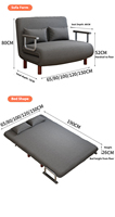 Lit de repos portable pour la pause déjeuner au bureau, canapé-lit pliable multifonction avec coussin en éponge