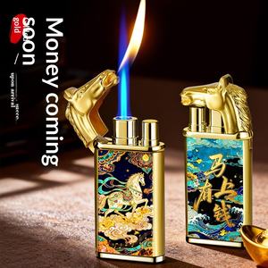 Novel High-quality Handmade Metal <strong>Lighter</strong> Arc Inflation Feature Directly Shoots Flames Towards Open Flame. Dual Fire Starter - Product Image 4