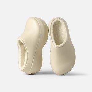 Sabots d'hiver doublés polaire pour hommes, mules pour femmes, pantoufles à plateforme, chaussures décontractées d'intérieur à bout ouvert, sandales en peluche - Product Image 4