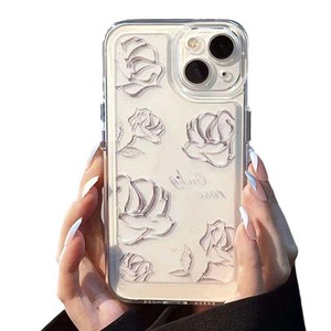 Grande rosa rosa stampa Shockproof spazio TPU Cover del telefono cellulare custodia per <span class=keywords><strong>Iphone</strong></span> 8 X Xr Xs 11 12 13 14 15 16 17 Pro Max - Product Image 5
