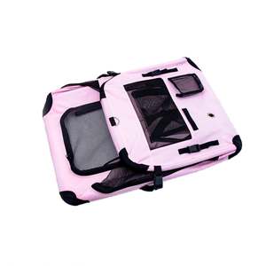 Stainless Steel Frame <b>Foldable</b> Pet <b>Crate</b> Large Collapsible Soft Dog Cat Cage Breathable Mesh Windows Portable Travel Carrier - Product Image 2