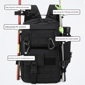 Mochila para senderismo y montañismo al aire libre, mochila ligera de tela Oxford, mochila táctica, una bolsa multiusos para señuelos de pesca - Product Image 6