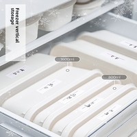 Conteneur de conservation alimentaire compartimenté pour réfrigérateur, idéal pour viandes congelées, aliments de forme irrégulière, fruits et légumes