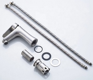 Duy nhất-xử lý tĩnh nhiệt thép không gỉ 304 chải kết thúc lưu vực Mixer tap hiện đại gốm nóng lạnh vòi nước cho phòng tắm sống - Product Image 6