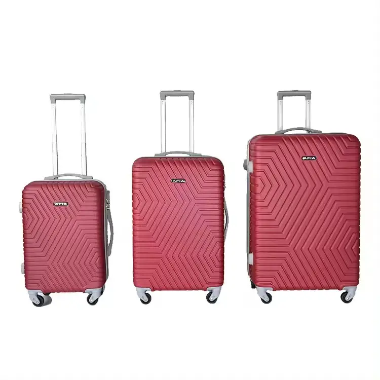 Guangdong cheap factory price suitcase 4 Wheels hard shell lightweight ABS traveling suitcase luggage