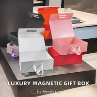 Boîtes de rangement magnétiques rigides plates de luxe, avec doublure en éponge recyclable, à extraction manuelle, marque propre, gaufrées/débosselées