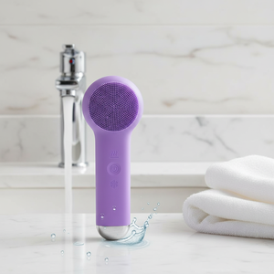 แปรงทำความสะอาดผิวหน้าไฟฟ้าแบบมือถือ ABS และสแตนเลส ขายดีที่สุด เครื่องนวดหน้าพกพา ปลั๊ก EU/UK/JP กันน้ำ - Product Image 2