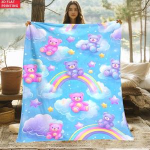 Manta de Franela con Diseño de Muñeco de Nieve, Manta para Siesta, Reversible, Cálida y Acogedora para el Invierno, con Estampado Personalizado - Product Image 5