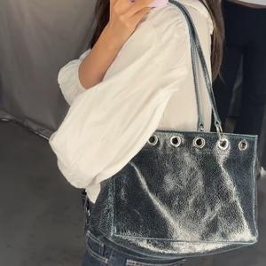 Nouveauté Sac fourre-tout pratique Burst Crack Sac à bandoulière en cuir PU pour femmes - Product Image 6