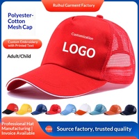 Gorra de béisbol de malla para mujer, estilo camionero, de verano, con estampado de letras, de 6 paneles, con estampado digital, de copa rígida, con esponja, al por mayor