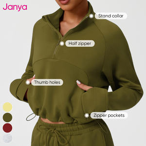 Tuta sportiva autunnale Janya, giacca con cerniera ampia e comoda, felpa, pantaloni sportivi a gamba larga, set due pezzi per fitness, sport e yoga da donna - Product Image 4