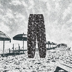 Pantalones Cargo Formales para Hombre, Corte Recto, Estilo Vintage, Ligeros, para Primavera/Verano, Color Negro/Blanco, Holgados, para Camping, con Frente Plano, Anti-Mosquitos - Product Image 3