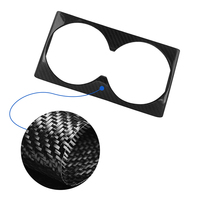Pour Tesla nouveau modèle 3 Highland 2023 2024 intérieur en Fiber de carbone véritable Auto accessoires siège arrière porte-gobelet cadre couverture garniture