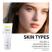Nettoyant en gel GMPC pour marque privée, anti-imperfections, à l'huile d'arbre à thé, au betaine et au salicylate, exfoliant et apaisant, prêt pour MoCRA