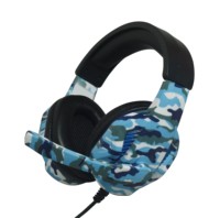 Casque de camouflage filaire Gamer Accessoires de jeu Casque avec lumière LED pour ordinateur PC