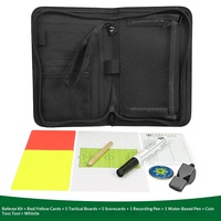 Sac de Kit Complet d'Arbitre de Football Portable en Tissu Oxford – Équipement d'Arbitre de Football avec Cartes Rouges et Jaunes, Sifflet, Pièce de Jet de Monnaie et Fiches de Score