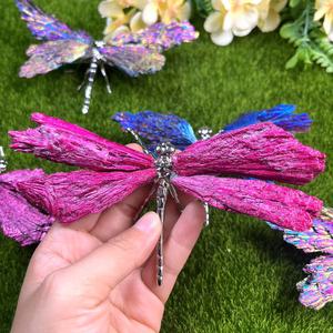 Cristales curativos, artesanías, adornos de libélula, Arco Iris, Aura, turmalina <span class=keywords><strong>negra</strong></span>, mariposa para Decoración - Product Image 4