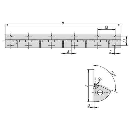 Modern Stainless Steel Rod Hinges with Soft Close Stop Iron Spring and Friction Door Hinge Design