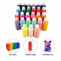Peinture acrylique liquide OEM personnalisée non toxique 1000 ml, haute brillance, pour l'art fluide, la peinture par transfert et les créations DIY
