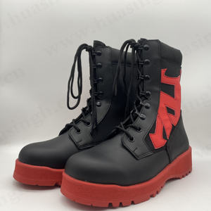 GR,2025รองเท้าบูทคอมแบตสไตล์ใหม่สำหรับ HSM056, รองเท้าบูทสีดำ + สีแดง - Product Image 2