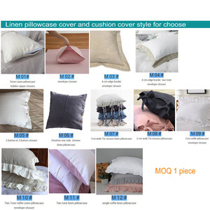 Dropshipping 100% <span class=keywords><strong>Housse</strong></span> <span class=keywords><strong>de</strong></span> <span class=keywords><strong>coussin</strong></span> en <span class=keywords><strong>lin</strong></span> carré à volants avec technique tissée à motif solide pour la maison, l'hôtel et l'hôpital. - Product Image 6