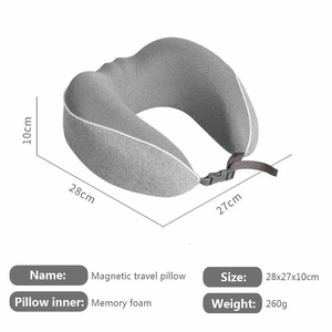 3 en 1 Oreiller en mousse à mémoire de forme en U pour le cou Stockage à rebond lent Voyage Sieste Avion Portable Lecture Donut Cou Soutien Oreiller - Product Image 2