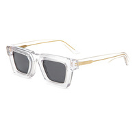 Lunettes de soleil rectangulaires épaisses en acétate, personnalisables avec logo, polarisées UV400 anti-reflet, idéales pour le golf, la pêche et les activités de plein air – Vente en gros premium