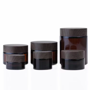 Pot en verre cosmétique vide dépoli transparent pour crème visage et corps avec couvercle noir – 5g, 10g, 20g, 30g, 50g, 100g – Meilleur prix de gros - Product Image 2